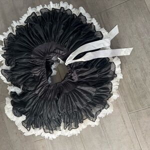 Petti Skirt Belle Amie 5 6 7 8 black White Ruffled Skirt volume